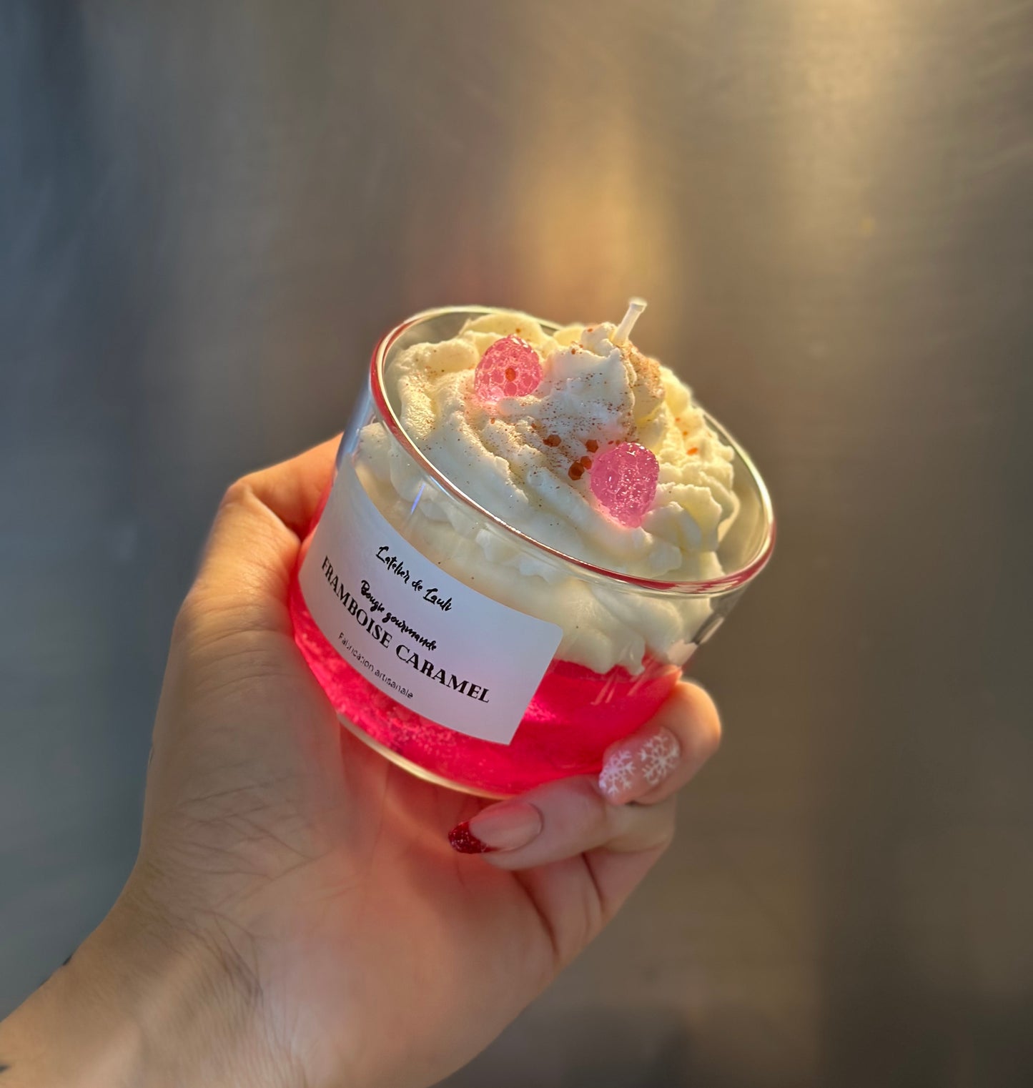 Bougie gourmande - Framboise caramel