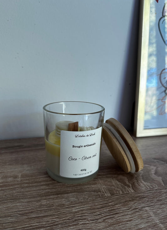 Bougie coco-citron vert